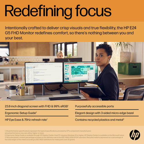 HP E24 G5 FHD No Stand Monitor HP E24 G5 FHD No Stand Monitor